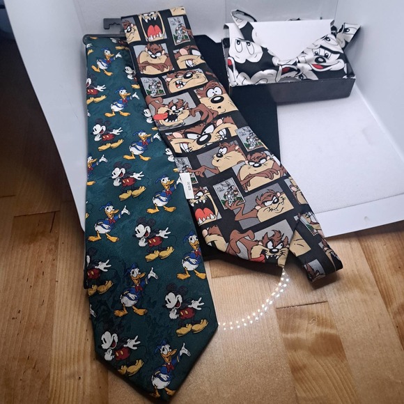 NWT - Three Fun Loony Tunes and Mickey Mouse Ties! - Picture 2 of 5